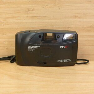 Vintage Minolta F15 BF / 35mm Point & Shoot Film Camera / Fixed Focus / Tested